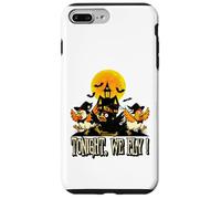 Tonight We Fly Funny Chicken Witches Halloween Humor Carcasa para iPhone 7 Plus/8 Plus