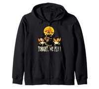Tonight We Fly Funny Chicken Witches Halloween Humor Sudadera con Capucha
