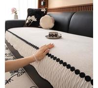 TONINMM Fundas para Sofa Funda Antideslizante para Sofá, Borde Ondulado, Funda Protectora Decorativa para Muebles, Apta para Todas Las Estaciones