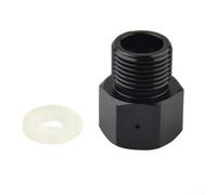 TONIXY 1 adaptador de cilindro T21-4 a W21.8-14, convertidor de aleación de zinc para regulador de peceras de acuario, barril de cerveza casera, dispensador de bebidas de fiesta, plateado