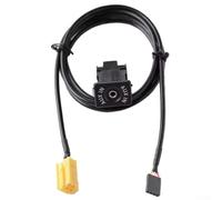 tONIXY 1 adaptador de enchufe de cable de interfaz de audio auxiliar de 6 pines, cable negro ABS, 145 cm de longitud, instalación de consola central, para Fiat Grande Punto 500