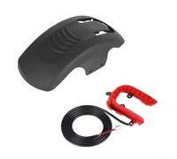 TONIXY 1 guardabarros trasero con kit de luz LED, para scooter eléctrico Kukirin A1, ABS impermeable, para guardabarros, para seguridad de conducción nocturna, negro (C)
