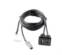 TONIXY 1 juego de 20 pines de radio de coche auxiliar USB cable de arnés para panel de salpicadero adaptador de cable compatible con Toyota para Lexus para Camry para Corolla para Highlander para