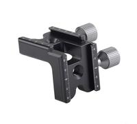 TONIXY 1 paquete de abrazadera de cardán doble en ángulo recto, soporte de aleación de aluminio para Rrs y para placas Aja L, ajuste bidireccional para fotografía panorámica, negro, 15 x 10 x 2 cm