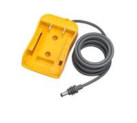 TONIXY 1 paquete de conector adaptador de batería para Dcb200 Dcb203, convertidor de corriente de 18 V-21 V a 2.1 CC con cable de 95 cm, bloque de terminales de plástico amarillo para proyectos de
