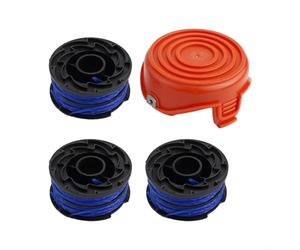 TONIXY 1 paquete de cubierta y línea de carrete de recortadora de cuerda para Blackdecker Gl315 Gl350 Gl650 Gl337Sb Gl546Sc, piezas de repuesto de alimentación automática para corte de césped de