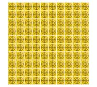 TONIXY 100 cintas reflectoras de estación total, láminas acrílicas amarillas de 20/30/40/50/60 mm con punto de mira para inspección precisa en ingeniería de túneles y puentes (20 x 20 mm)