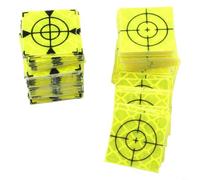 TONIXY 100 pegatinas reflectoras de estación total, acrílico verde objetivo 20-60 mm para topografía, túnel, puente y monitoreo de edificios (20 x 20 mm)