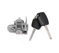 TONIXY 1552849 Juego de cilindros de cerradura de puerta frontal con 2 llaves a juego compatibles con Ford para Focus C-Max S-Max, construcción de metal