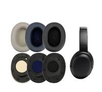 TONIXY 2 almohadillas para auriculares Jbl Tour para M3, cojines de repuesto de cuero de proteína suave, colores negro, dorado y azul para viajes de juegos (negro)