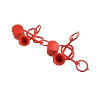 TONIXY 2 juegos de acopladores hidráulicos de cara plana, cubiertas protectoras de PVC de goma para conectores rápidos, rojo, compatible con cargadores de dirección deslizante y accesorios para