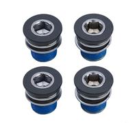 TONIXY 2 pernos de brazo de manivela M15 para eje ISIS para Bosch EBike, tornillos electro plateados de acero con sello de plástico, fijaciones hexagonales negras para reparación de ciclismo (4 piezas