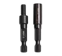 TONIXY 2 piezas M6-M10 Perno de suspensión y destornillador roscado, adaptador de enchufe autorroscante con vástago hexagonal de 1/4 pulgadas, acero al cromo vanadio para proyectos de carpintería, (M6