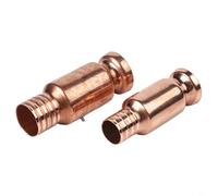 TONIXY 2 tubos de llenado de sifón de cobre, accesorios de tubería de aceite de bombeo manual con acción de jiggler autocebante para mangueras de 15 mm y 19 mm, ideal para transferir agua