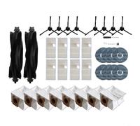 TONIXY 36-Piece Robot Aspirador Kit de Accesorios, Para, Para Eufy, Para Omni C20, 2 Cepillos Principales, 8 Bolsas de Polvo, Filtros Hepa, Cepillos Laterales, Juego de Herramientas de Limpieza, Para