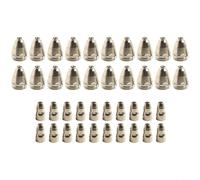 TONIXY 40 boquillas de punta de electrodo de plasma P80 de 1,5 mm para corte de plasma de aire, para máquinas Cut-70 Cut-80 Cut-100 Cut-120, cobre sin oxígeno y material Cucrzr (1,3 mm)