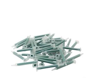 TONIXY 50 puntas de mezcla 2K, boquillas mezcladoras estáticas para jeringas dispensadoras de pegamento AB, 83 mm de longitud con 16 nudos, diámetro interior de 5,3 mm, para sellado industrial