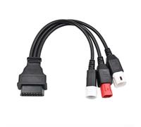 TONIXY Adaptador de cable de extensión macho a hembra de 3 pines y 6 pines a 16 pines OBD2, conector de diagnóstico de coche, para Honda