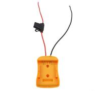 TONIXY Adaptador para herramienta eléctrica de 18 V, conexión de cable de alimentación externa de batería, material ABS, bloqueo seguro, aplicaciones de alta potencia, incluye opción de fusible (con