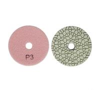 TONIXY Almohadillas de pulido de 3 pasos de 100 mm de 4 pulgadas en húmedo/seco para granito, mármol, hormigón, piedra, juego de discos de molienda de resina con parte trasera de nailon para acabado