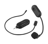 TONIXY Auriculares inalámbricos con micrófono de 2.4 G, transmisión de 30 m, recargable y para jugar, para enseñar guía turística, fitness, altavoz PA