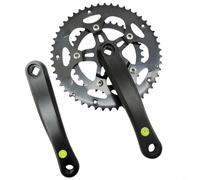 TONIXY Bielas de bicicleta de montaña, bielas para bicicleta de carretera, doble plato 50/34T AL6061 de aluminio de 170 mm, cónico cuadrado para bicicleta de 8/9 velocidades