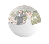 TONIXY Bola de video personalizada de 7 cm con luz, pantalla WiFi para aniversarios, cumpleaños y bodas, recuerdos en negro, blanco, naranja o rosa (blanco)