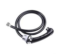 TONIXY Boquilla de ducha para lavabo de peluquería con manguera flexible para champú, cama y salón, accesorio de grifo de ducha para baño, aleación y construcción ABS, color negro, 137 cm
