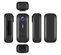 TONIXY Cámara de acción magnética portátil 2K con grabación de video de 30 Fps, detección de movimiento, carga tipo C y batería de 650 mAh, portátil para mini cámara corporal para mascotas, viajes