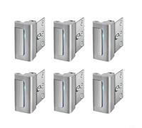 TONIXY Cerradura de refuerzo de puerta, pestillo de seguridad interior, liberación rápida de dos pasos, antiapertura con resorte, 243 x 3 pulgadas, para patio delantero oscilante hacia adentro (6