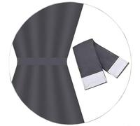 TONIXY Cortina opaca de privacidad para puerta francesa, panel de ventana de poliéster con protección UV, tratamiento moderno sin taladrar para dormitorio, sala de estar, entrada, beige, 173 x 66 cm