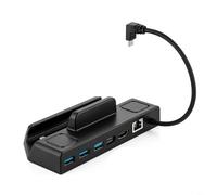 TONIXY Estación de acoplamiento 4K60 para Steam Deck para interruptor ROG, concentrador Gigabit Ethernet con carga rápida, adaptador portátil ABS compacto para configuración de viaje de juegos, color