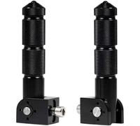 TONIXY Estriberas plegables de aleación de aluminio mecanizadas CNC para motocicleta y scooter con cómodos reposapiés ergonómicos, construcción ligera y ajuste para versatilidad (negro)