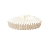 TONIXY Falda blanca del árbol de Navidad de 60 cm redonda de papel para la decoración de vacaciones, diseño plegable elegante con hebilla magnética