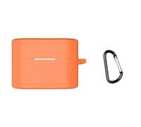 TONIXY Funda protectora de silicona para Sony WF-1000XM6, impermeable y absorbente de golpes, con gancho, ajuste preciso para cargar (naranja)