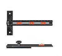 TONIXY Juego de 3 reglas cuadradas en T con bloques de posicionamiento deslizantes, herramienta de marcado de ángulo de carpintería de aleación de aluminio para proyectos de taller de carpintería (A)