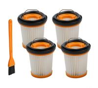 TONIXY Juego de filtros de aspiradora para Shark W1 W2 W3 WV200 WV205 repuesto de malla de plástico naranja blanco 4 unidades con cepillo de limpieza 4,8 x 3,6 x 5,6 cm piezas de aspiradora de mano