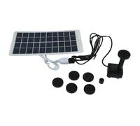 TONIXY Kit de bomba de fuente de agua solar de 4 W, con 9 boquillas de pulverización de 50 cm, elevación de 120 l/h, tasa de flujo con salida USB para agua al aire libre
