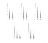 TONIXY Kit de manecillas de reloj de aluminio, con manecillas de hora, minuto y segundo, adecuado para varios mecanismos de reloj para reparación de reemplazo de reloj (plata)