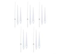 TONIXY Kit de manecillas de reloj de aluminio, con manecillas de hora, minuto y segundo, adecuado para varios mecanismos de reloj para reparación de reemplazo de reloj (blanco)