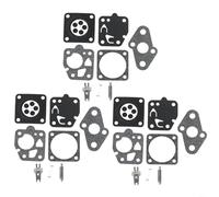 TONIXY Kit de reparación de carburador para Kawasaki TD24 TD25 TD33 TD40 TD48 TG20 TG24 TG25 TG33 Componentes de precisión 3 juegos de piezas de motor jardín para equipos de alimentación al aire libre