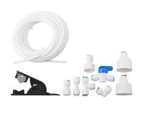 TONIXY Kit de tubo de suministro de agua de 15 m con conectores de refrigerador para refrigerador, doble conexión, manguera de plástico blanco (20 m)