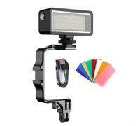 TONIXY Luz de relleno de buceo para fotografía subacuática para cámara de acción DJI, IPX8 40 m, luz de video impermeable con soporte de zapata fría, lámpara LED recargable de 2500 mAh para buceo