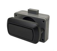 TONIXY Mecanismo de botón de bloqueo de cajón cromado, para caravana, autocaravana, construcción de aleación de zinc, grosor de tablero de 13 a 18 mm (negro)