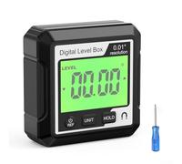 TONIXY Medidor de ángulo de nivel digital con base magnética, inclinómetro electrónico para carpintería, modo absoluto relativo conmutable, bloqueo de datos (B)