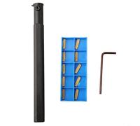 TONIXY MGIVR 2016-1.5 Soporte interno de herramientas de ranurado para torneado CNC con vástago de acero de aleación de 16 mm, incluye 10 insertos de carburo MGMN150 y llave para semiacabado de acero