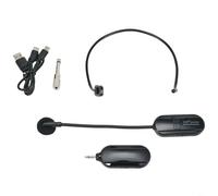 TONIXY Micrófono inalámbrico de 2.4G con micrófono de 50 m, transmisión estable de 6 a 8 horas, tiempo de trabajo de 3,5 mm, adaptador de 6,35 mm para enseñar yoga, habla, transmisión en vivo