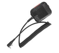 TONIXY Micrófono táctico de mano con control de volumen y puerto de audio de 3,5 mm compatible con Baofeng AR-152 UV-82 y para radios bidireccionales Kenwood Series, color negro