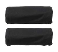 TONIXY Outdoor Comfort - Juego de almohadillas para reposapiés portátiles reutilizables y acolchadas, color negro, 20 x 8 cm, 1 par para playa, camping, patio, relajación, se adapta a la mayoría de