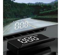 TONIXY Pantalla frontal GPS para parabrisas de coche con fatiga de dirección de velocidad, pantalla HUD de proyección de datos en tiempo real, material ABS negro para viajes diarios